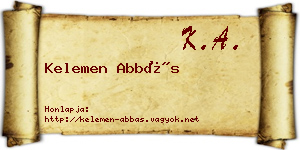 Kelemen Abbás névjegykártya